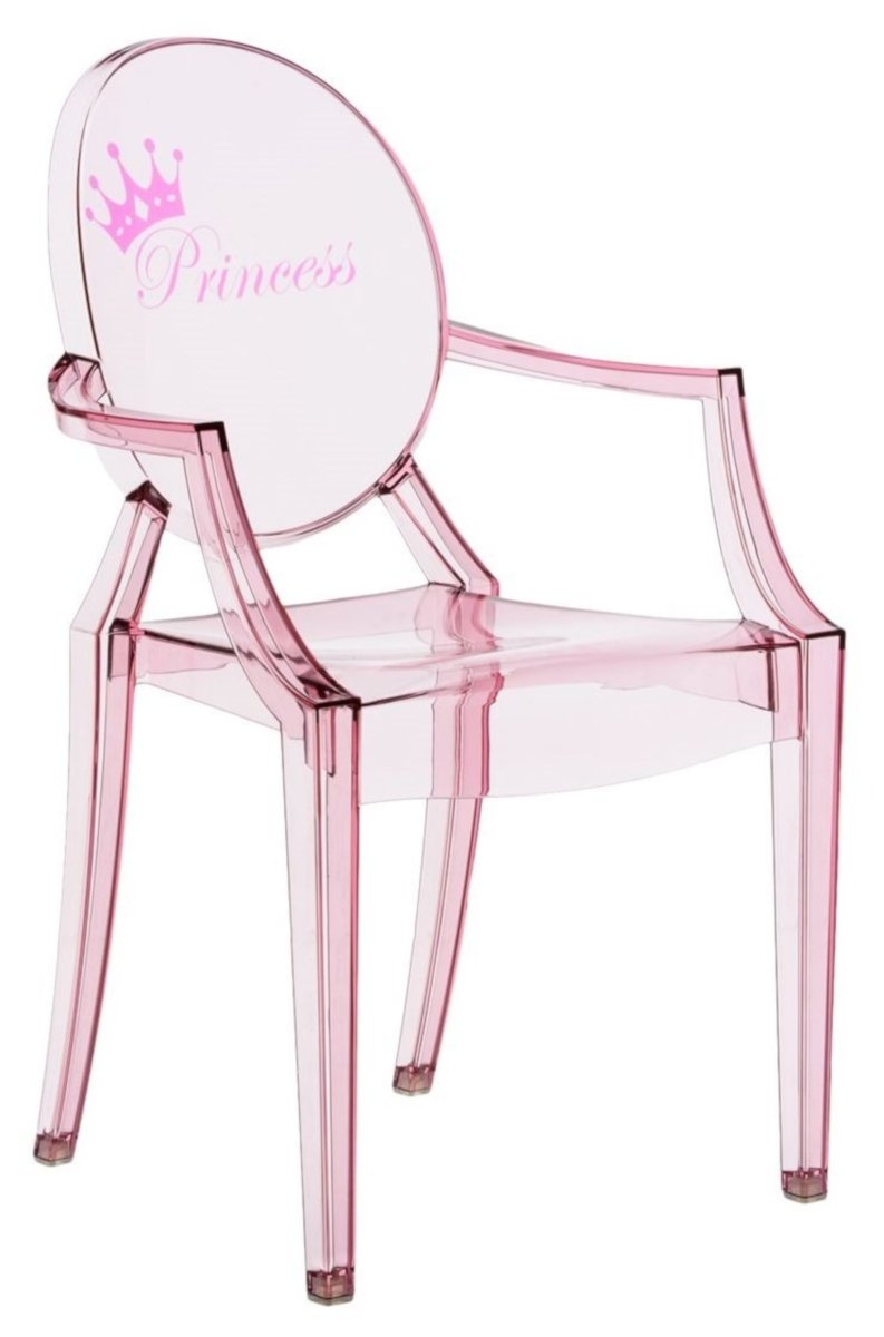 Scaun copii Kartell Lou Lou Ghost design Philippe Starck Princess roz transparent Kartell imagine noua 2022
