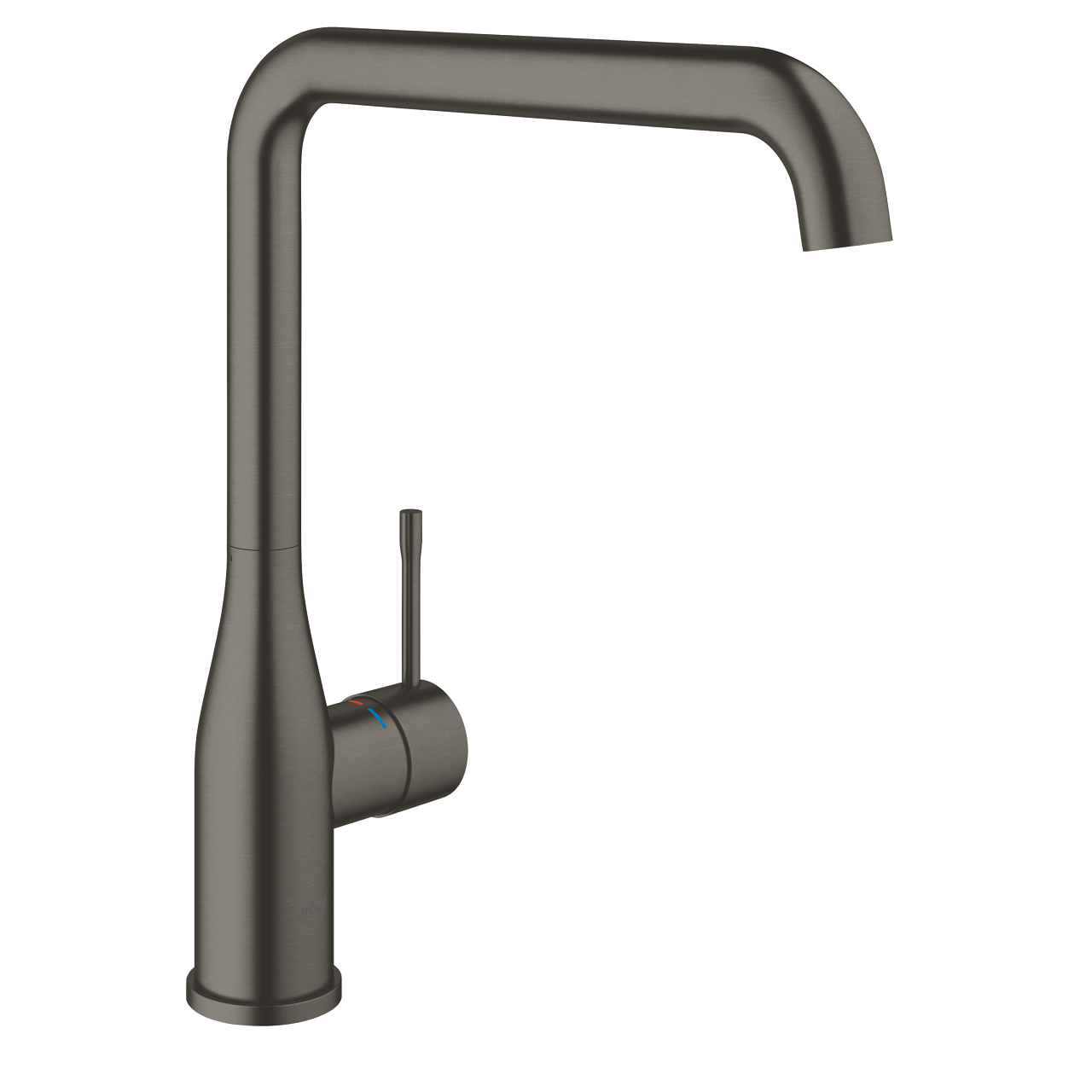 Baterie bucatarie Grohe Essence pipa L brushed hard graphite Baterie imagine 2022 by aka-home.ro