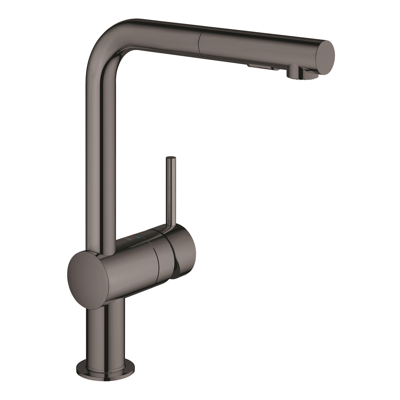 Baterie bucatarie Grohe Minta cu dus extractibil dual spray pipa L hard graphite baterie