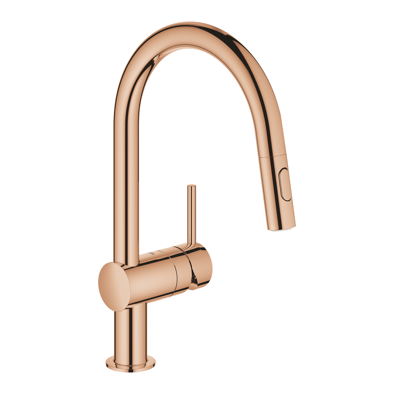 Baterie bucatarie Grohe Minta cu dus extractibil pipa C warm sunset (Warm