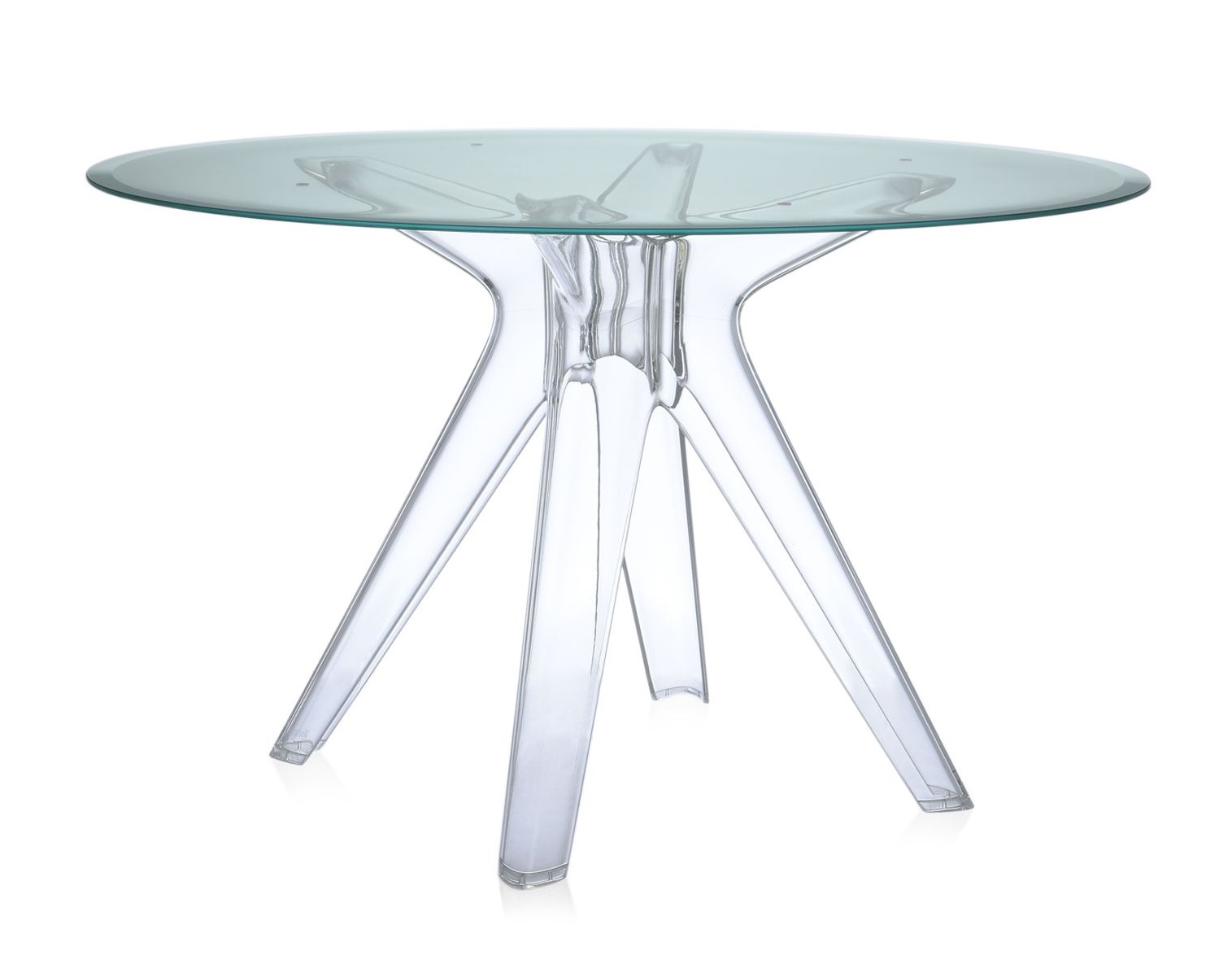 Masa Kartell Sir Gio design Philippe Starck diametru 120cm verde – transparent