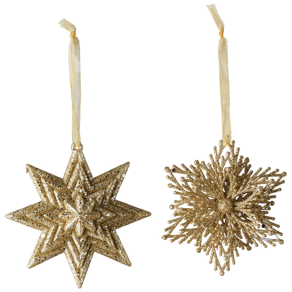 Set 2 decoratiuni brad Villeroy & Boch Christmas Decoration Star Snowflake 10cm