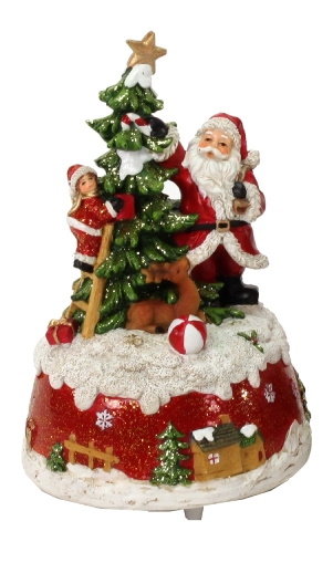 Figurina muzicala Deko Senso Santa with Tree music box Alte