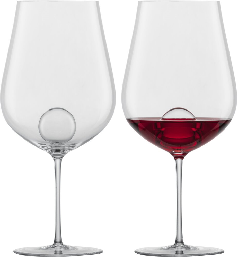 Set 2 pahare vin rosu Zwiesel Glas Air Sense Bordeaux design Bernadotte & Kylberg handmade 843ml sensodays.ro