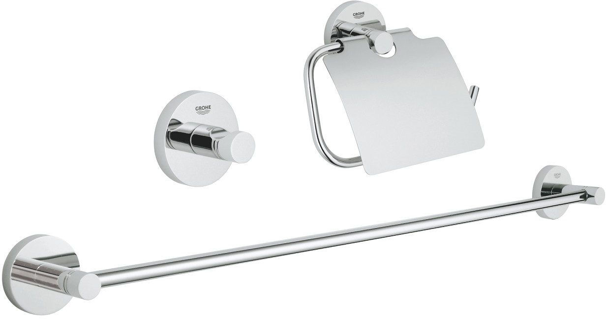 Set 3 Accesorii Baie Grohe Essentials Guest 3-in-1 Crom ( 37.g 40775001.GHR )