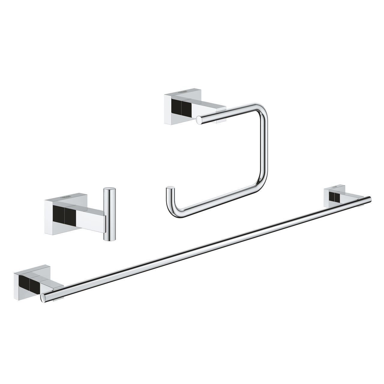 Set 3 Accesorii Baie Grohe Essentials Cube Guest 3-in-1 Crom ( 37.g 40777001.GHR )