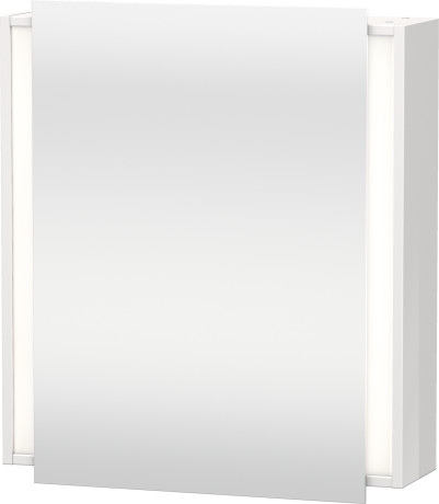 Dulap cu oglinda si iluminare Duravit Ketho 65x75cm deschidere stanga alb lucios Duravit imagine noua 2022