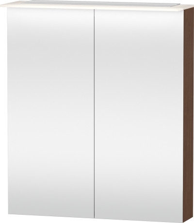 Dulap cu oglinda si iluminare Duravit Happy D.2 76x65x13.8cm nuc american Duravit imagine noua 2022