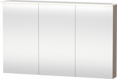 Dulap cu oglinda si iluminare Duravit Happy D.2 76x120x13.8cm bej decor linen Duravit imagine bricosteel.ro