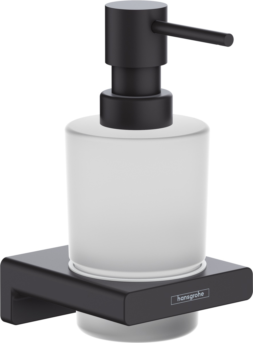 Dispenser sapun lichid Hansgrohe AddStoris negru mat Hansgrohe pret redus imagine 2022