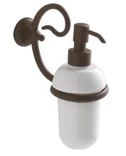 Dispenser sapun lichid Globo Paestum ceramica metal antichizat Globo imagine 2022 by aka-home.ro