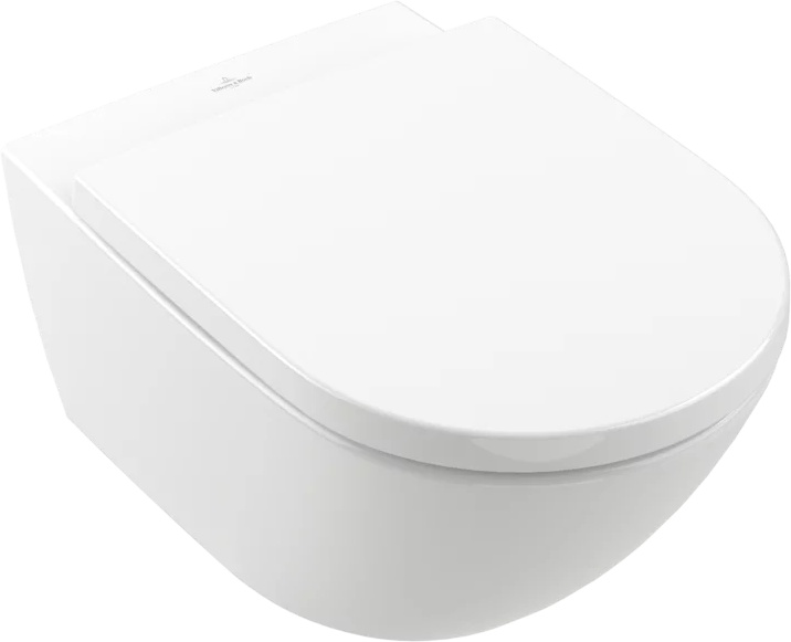 Set vas WC suspendat Villeroy & Boch Subway 3.0 TwistFlush cu capac inchidere lenta finisaj CeramicPlus 3.0 Baie