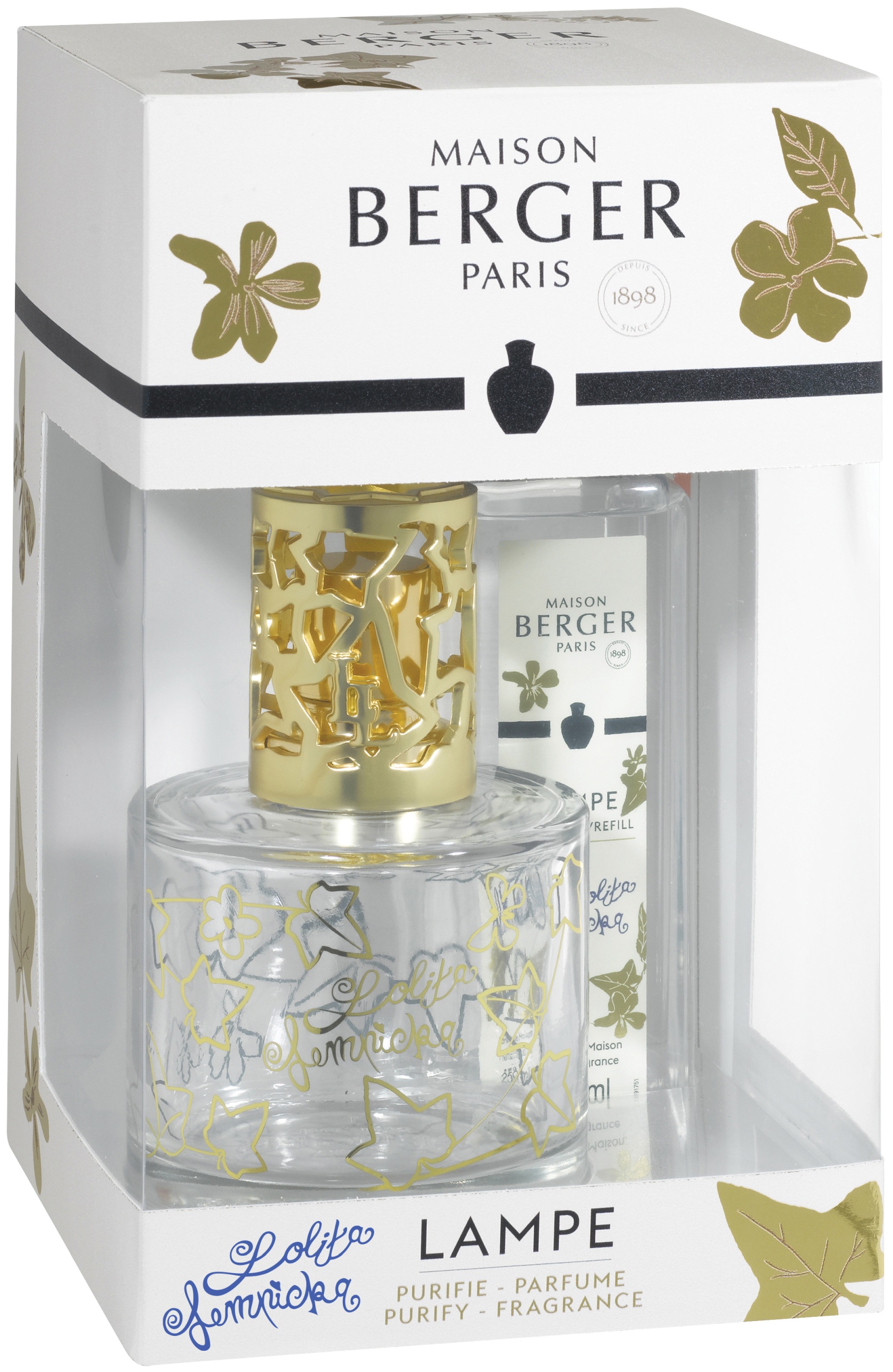 Set lampa catalitica cu parfum Berger Premium Gold 250ml Maison Berger