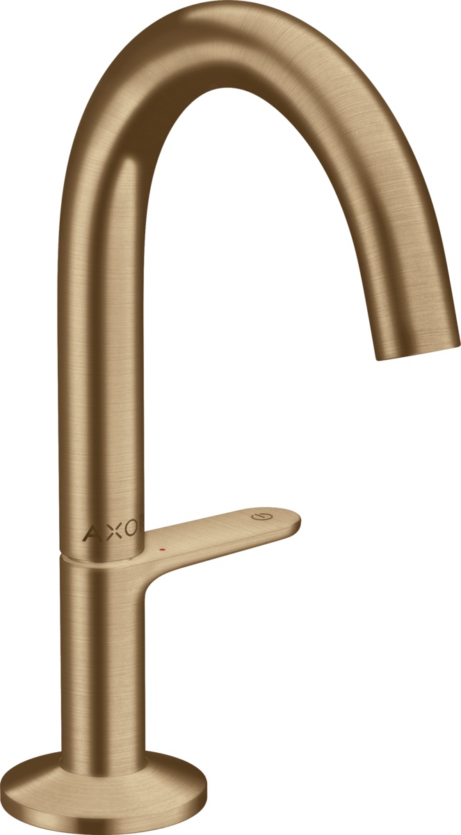 Baterie lavoar Hansgrohe Axor ONE Select 140 ventil push-open bronz periat Hansgrohe Axor
