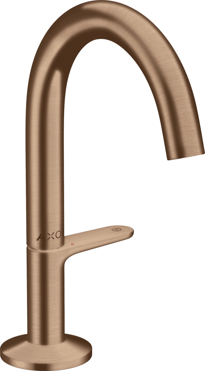 Baterie lavoar Hansgrohe Axor ONE Select 140 ventil push-open red gold periat