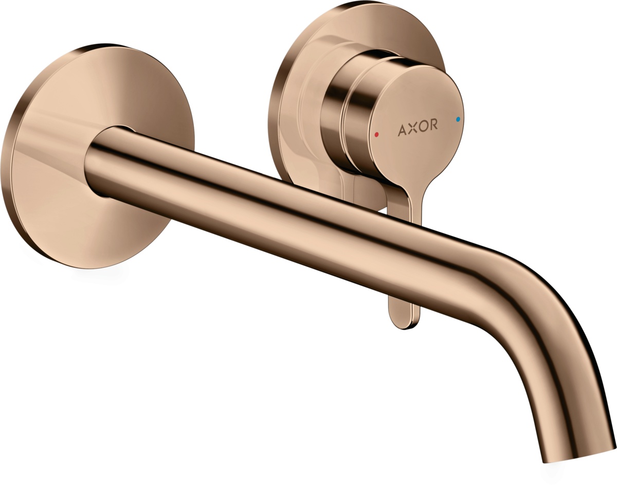 Baterie lavoar Hansgrohe Axor ONE cu pipa 220mm din 2 elemente necesita corp ingropat red gold lustruit Hansgrohe Axor