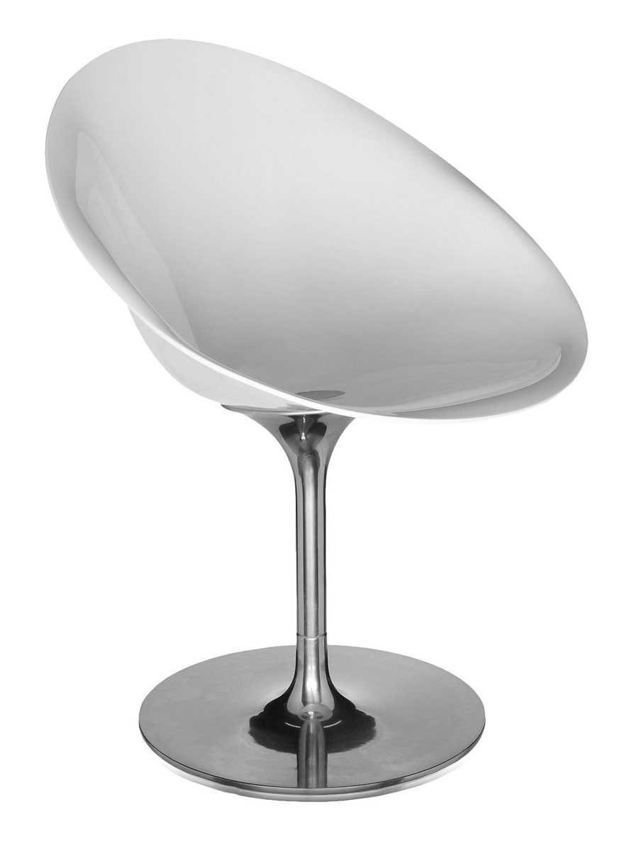Scaun rotativ Kartell Ero/S/ design Philippe Stark alb lucios alb imagine model 2022