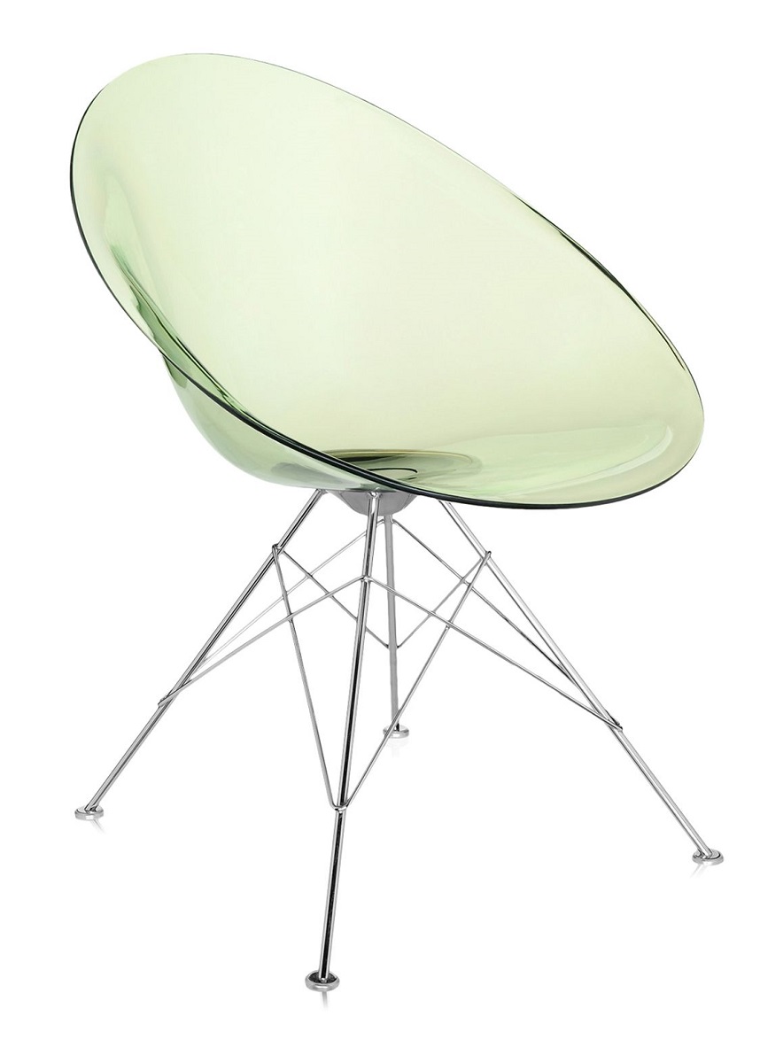 Scaun Kartell Ero/S/ design Philippe Stark verde transparent