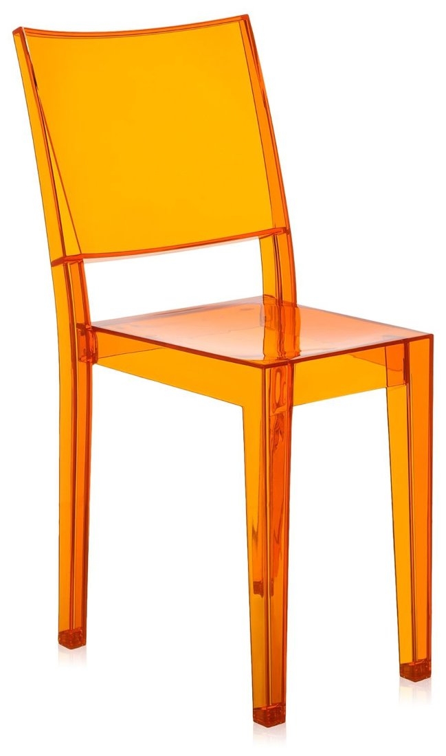 Scaun Kartell La Marie design Philippe Starck portocaliu pal transparent Kartell