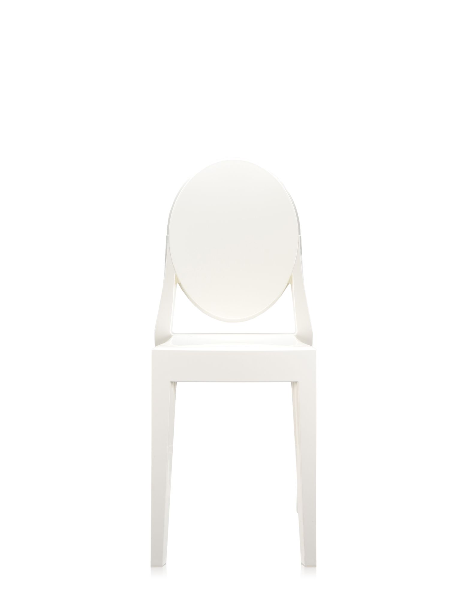 Set 2 scaune Kartell Victoria Ghost design Philippe Starck alb lucios Alb imagine noua