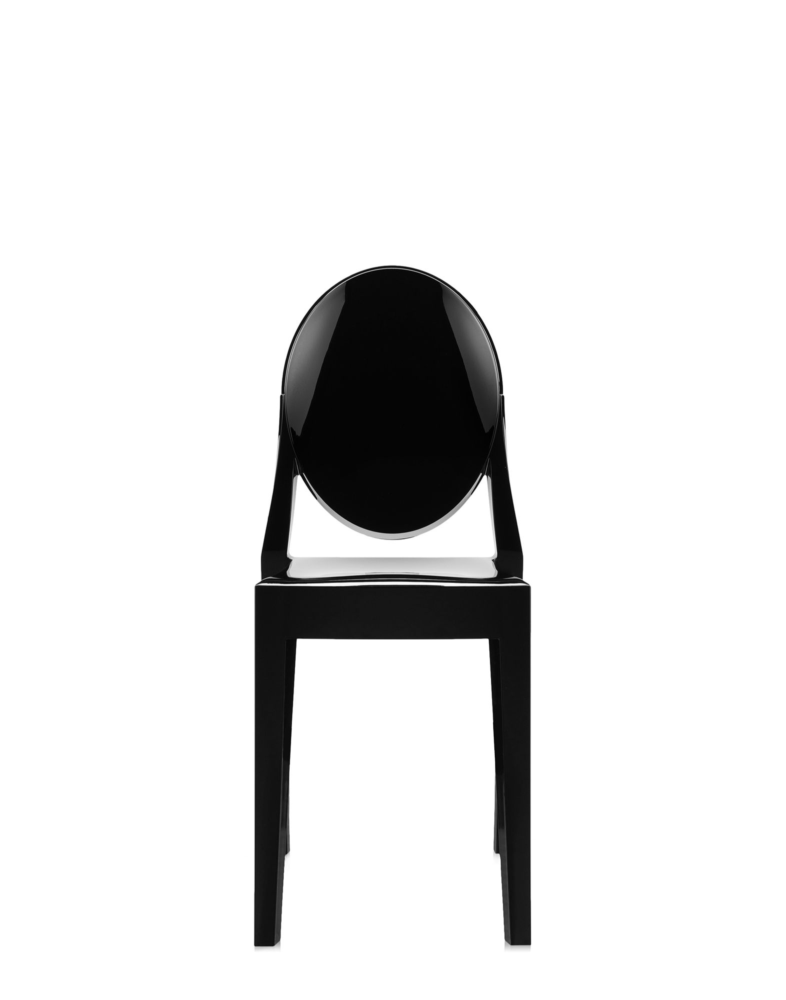 Set 2 scaune Kartell Victoria Ghost design Philippe Starck negru lucios Kartell imagine noua 2022