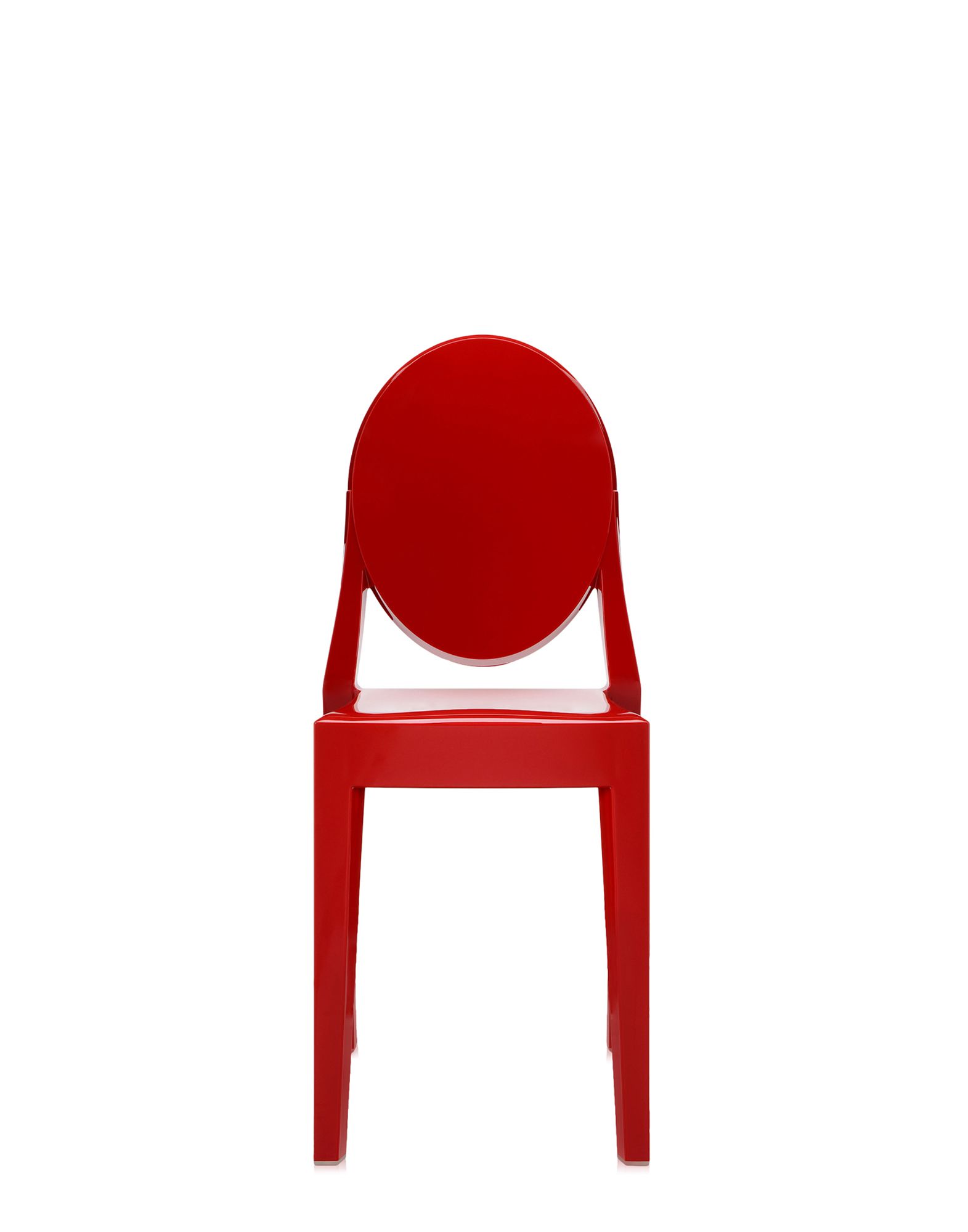 Set 2 scaune Kartell Victoria Ghost design Philippe Starck rosu Kartell Kartell