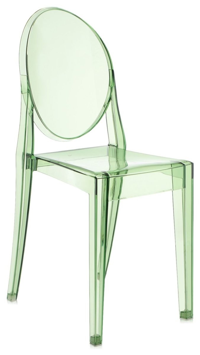 Scaun Kartell Victoria Ghost design Philippe Starck verde transparent Kartell imagine reduss.ro 2022