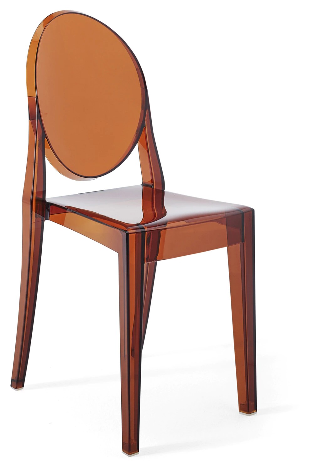 Set 2 scaune Kartell Victoria Ghost design Philippe Starck maro transparent Design imagine noua