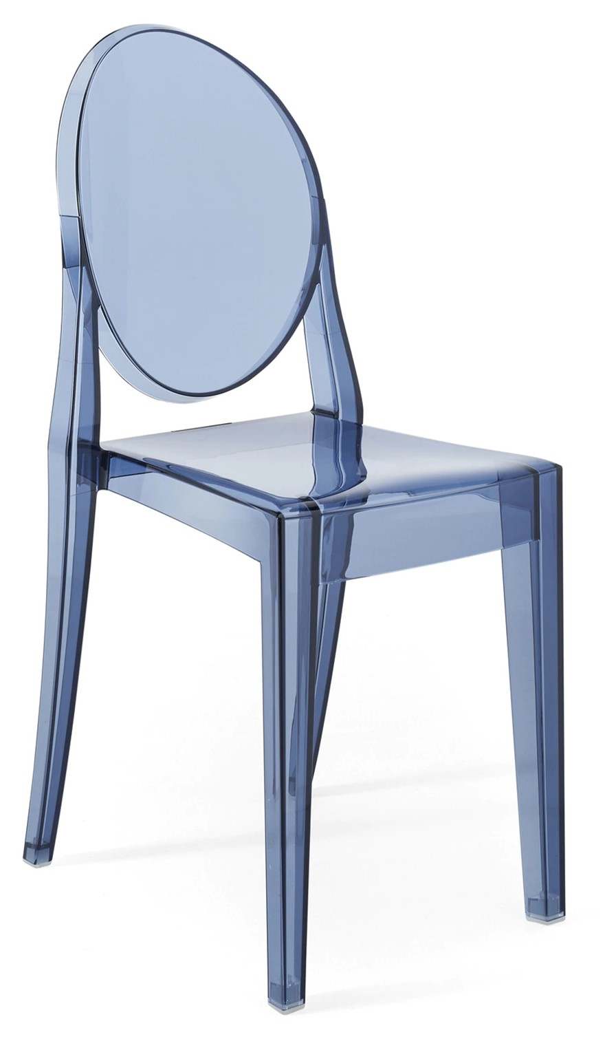 Set 2 scaune Kartell Victoria Ghost design Philippe Starck albastru transparent albastru
