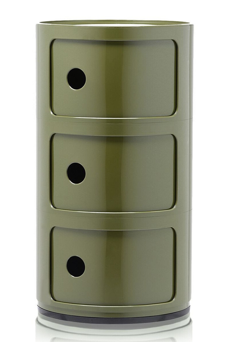 Comoda modulara Kartell Componibili 3 design Anna Castelli Ferrieri verde Kartell