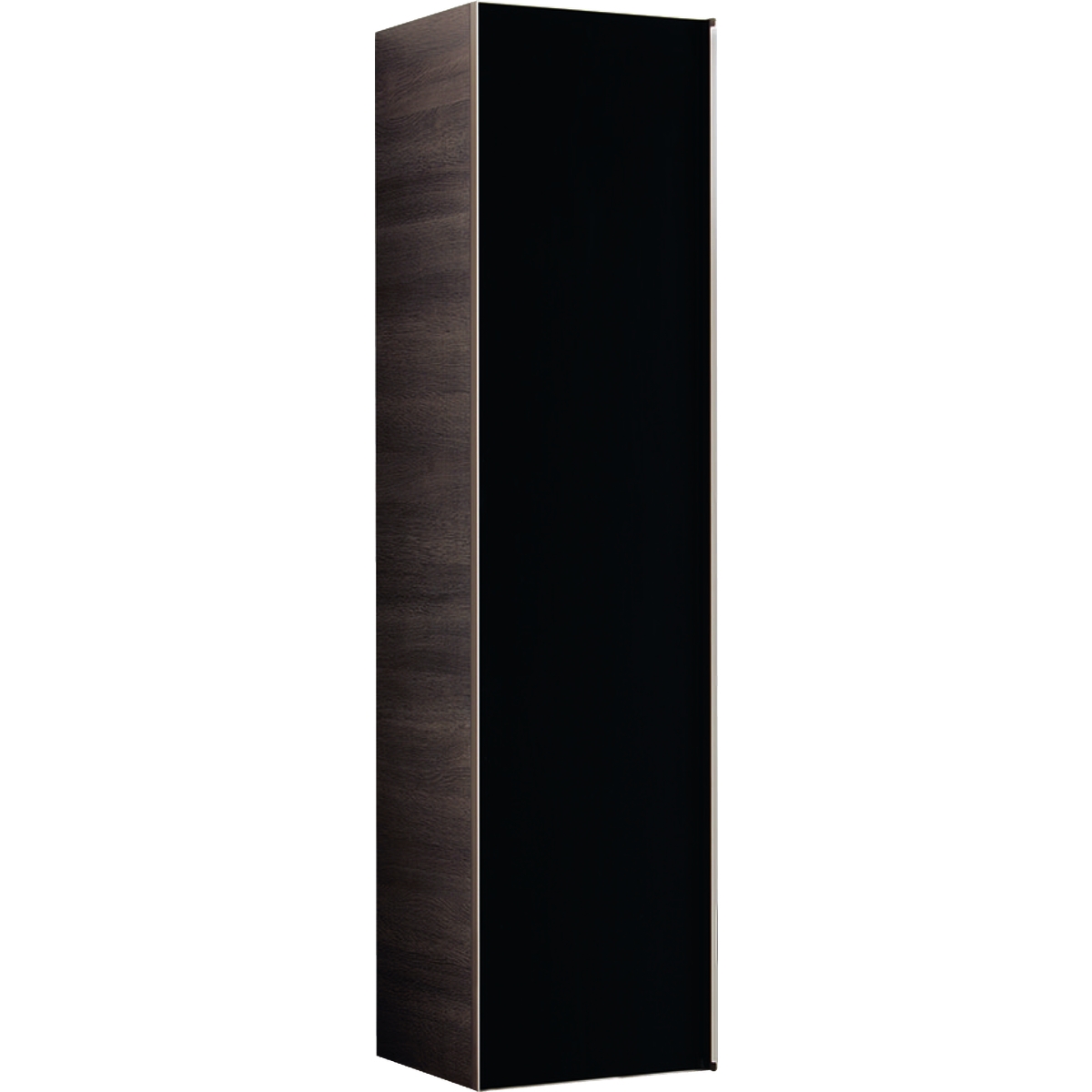 Dulap inalt Geberit iCon 40×37.1x160cm usa sticla neagra corp stejar maro gri