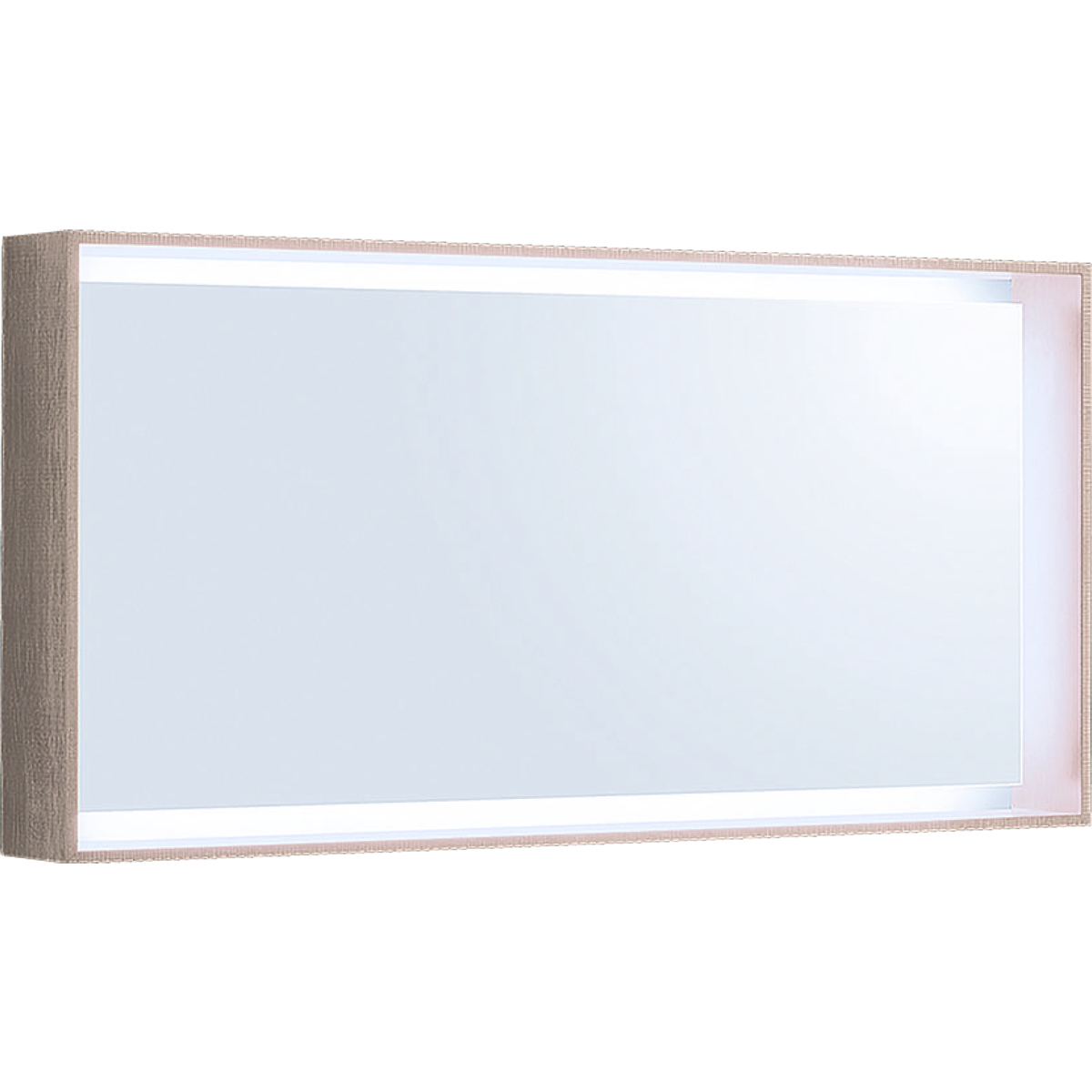 Oglinda cu iluminare Geberit Citterio 118.4×58.4cm rama stejar bej 118.4x58.4cm imagine noua