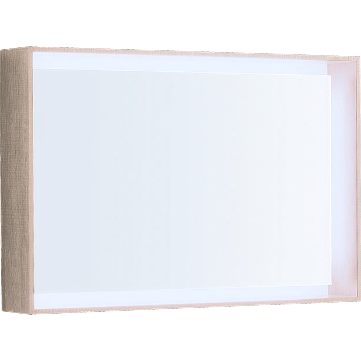 Oglinda cu iluminare Geberit Citterio 88.4×58.4cm rama stejar bej