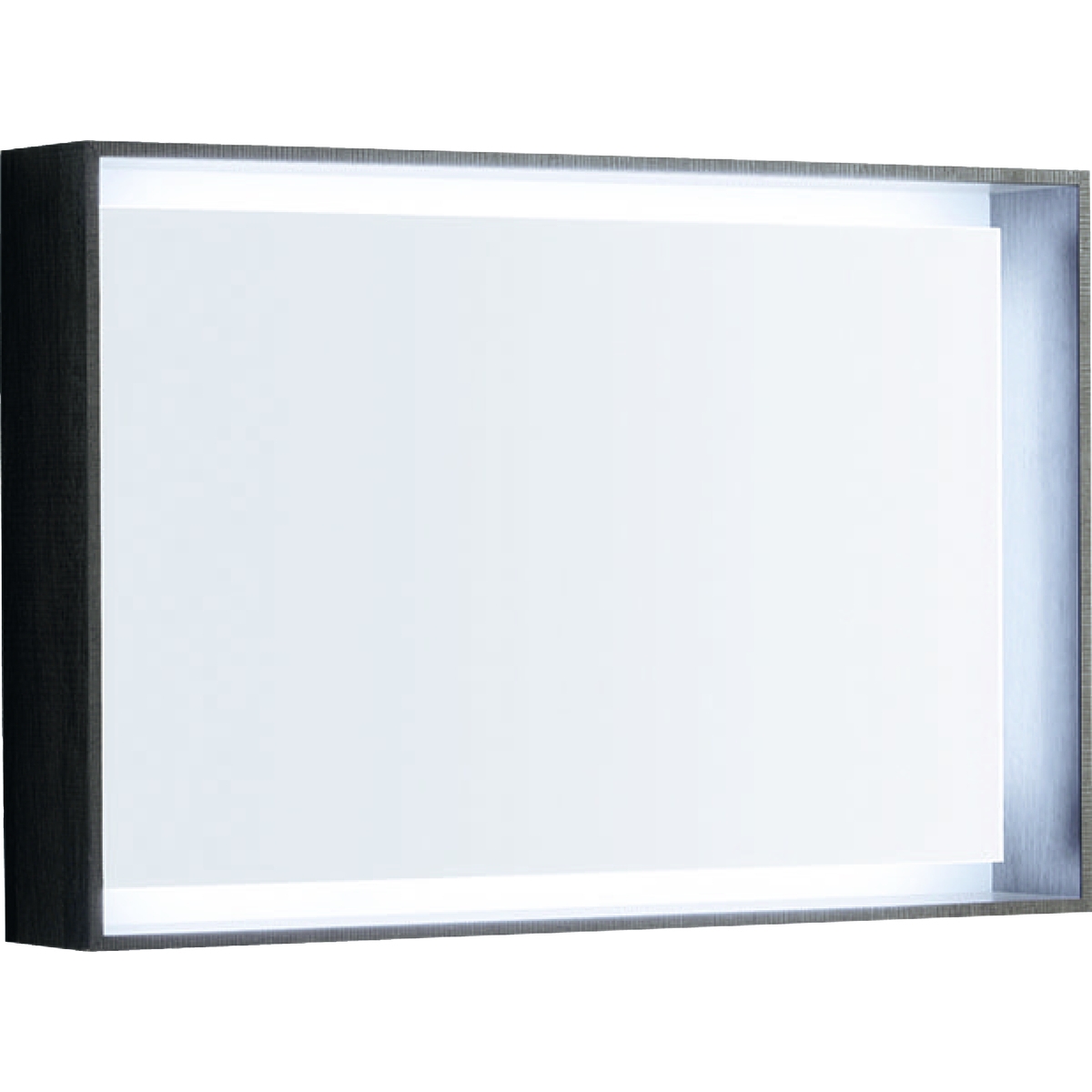 Oglinda cu iluminare Geberit Citterio 88.4×58.4cm rama stejar maro gri sensodays.ro