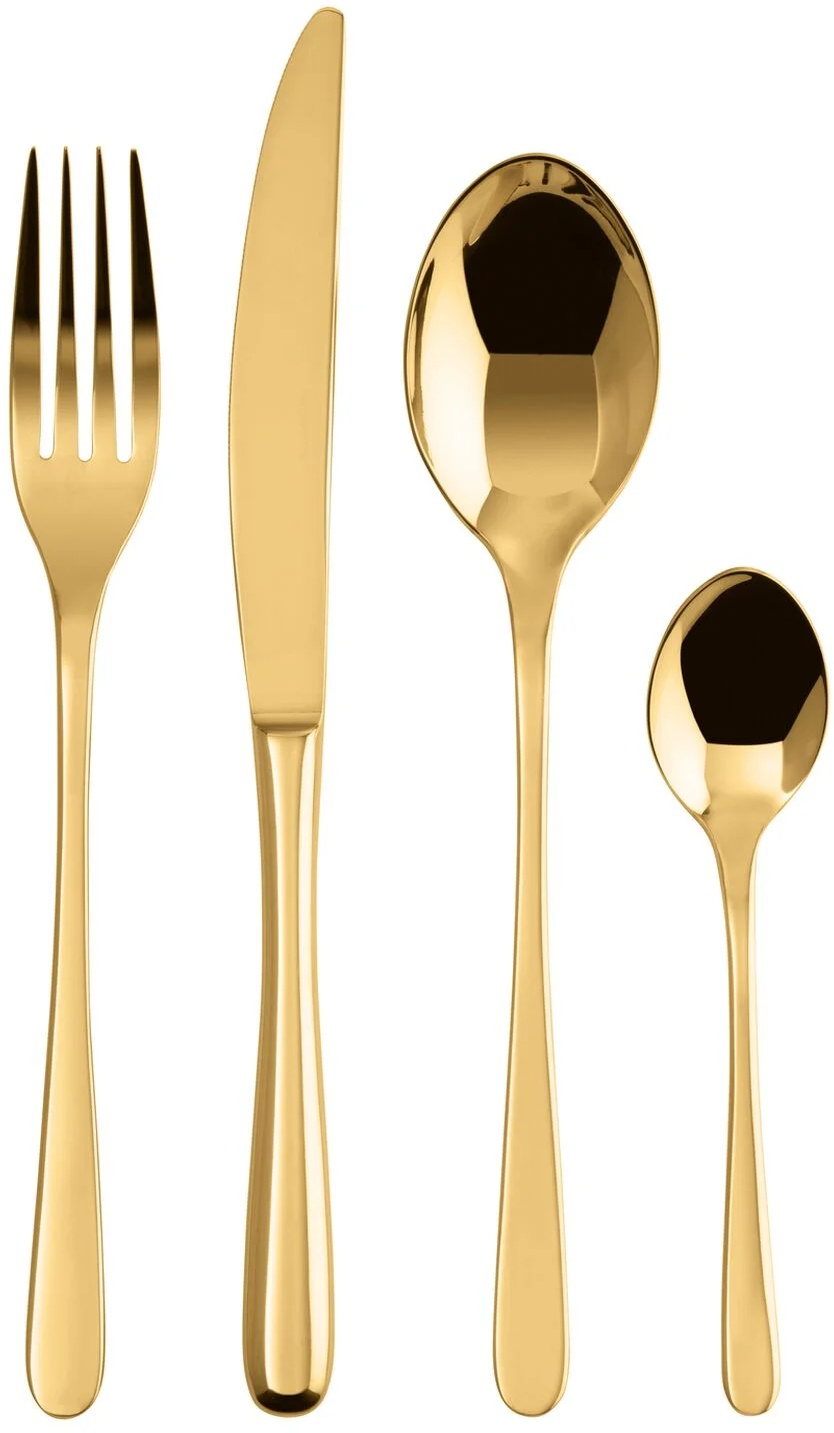 Set tacamuri Sambonet Taste Solid Handle 24 piese auriu Auriu