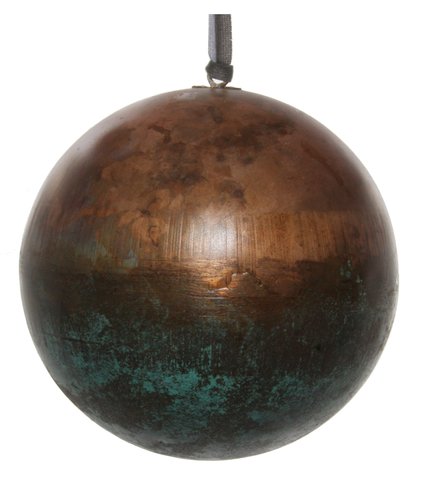 Decoratiune brad Deko Senso glob 12cm metal cupru – verde