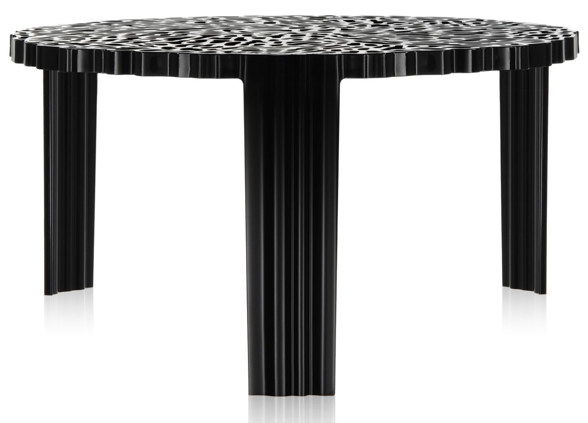 Masuta Kartell T-Table design Patricia Urquiola 50cm h 28cm negru 28cm imagine noua