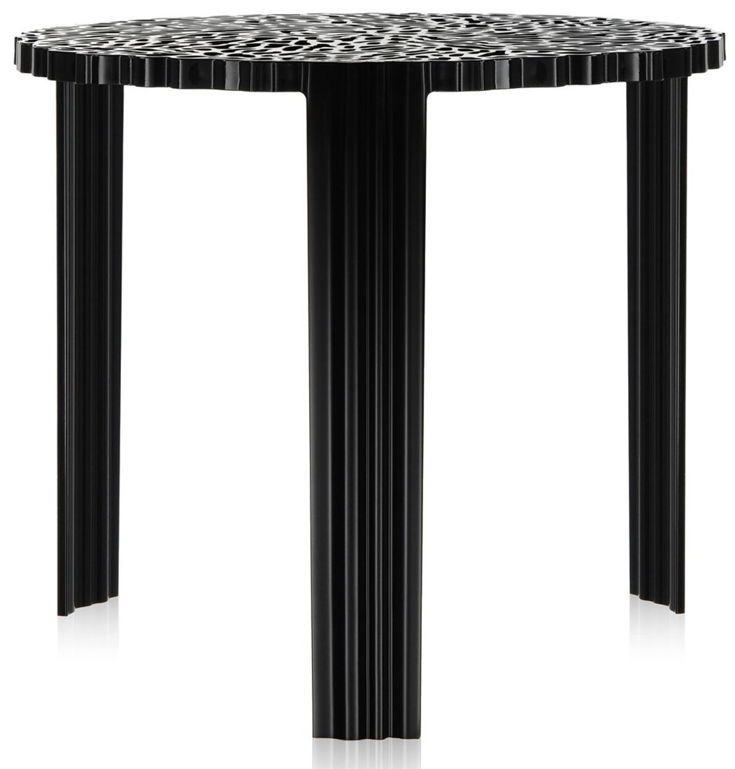 Masuta Kartell T-Table design Patricia Urquiola 50cm h 44cm negru 44cm imagine noua