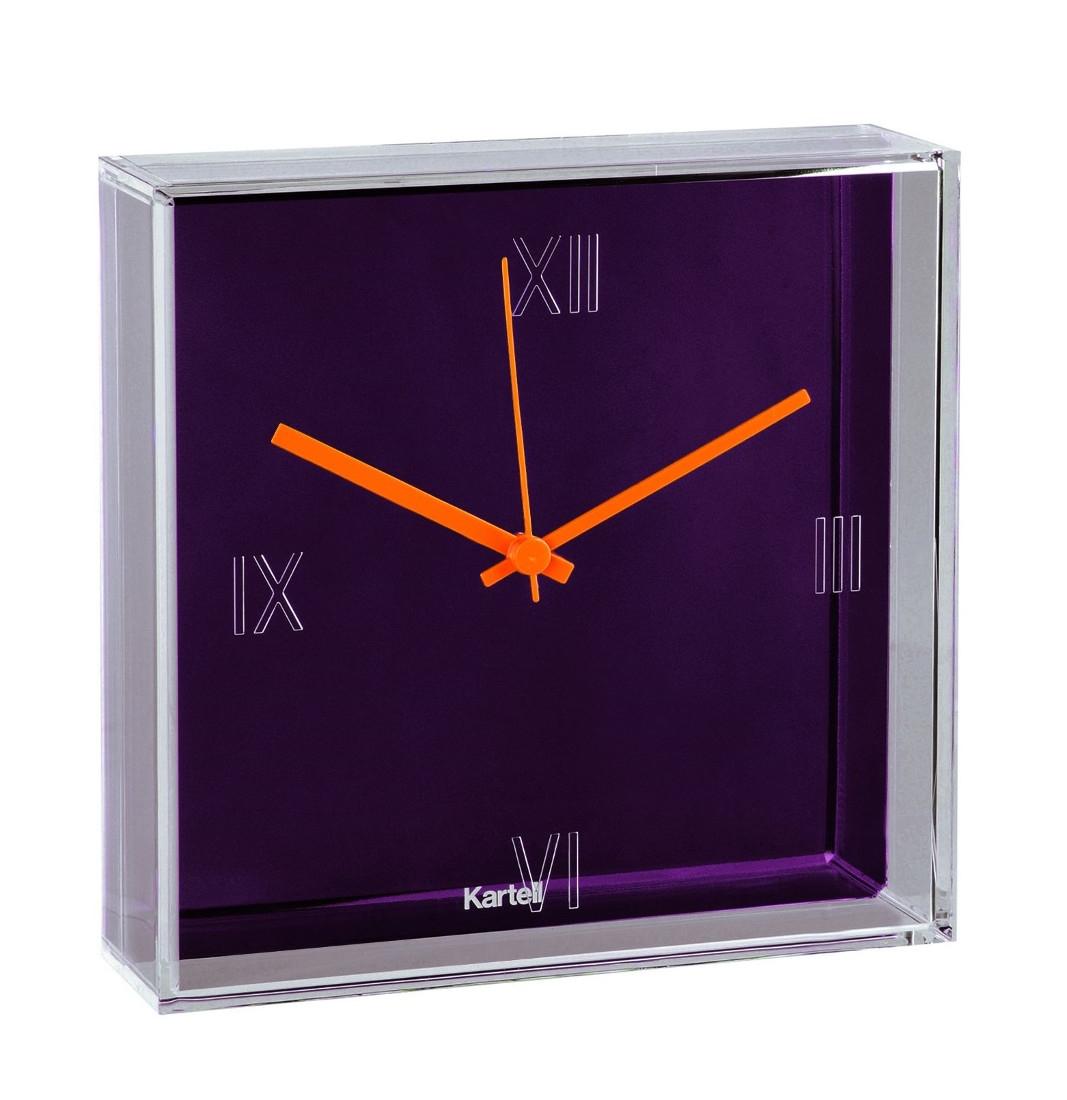 Ceas Kartell Tic&Tac design Philippe Starck & Eugeni Quitllet 30x30cm violet metalizat 30x30cm imagine reduss.ro 2022