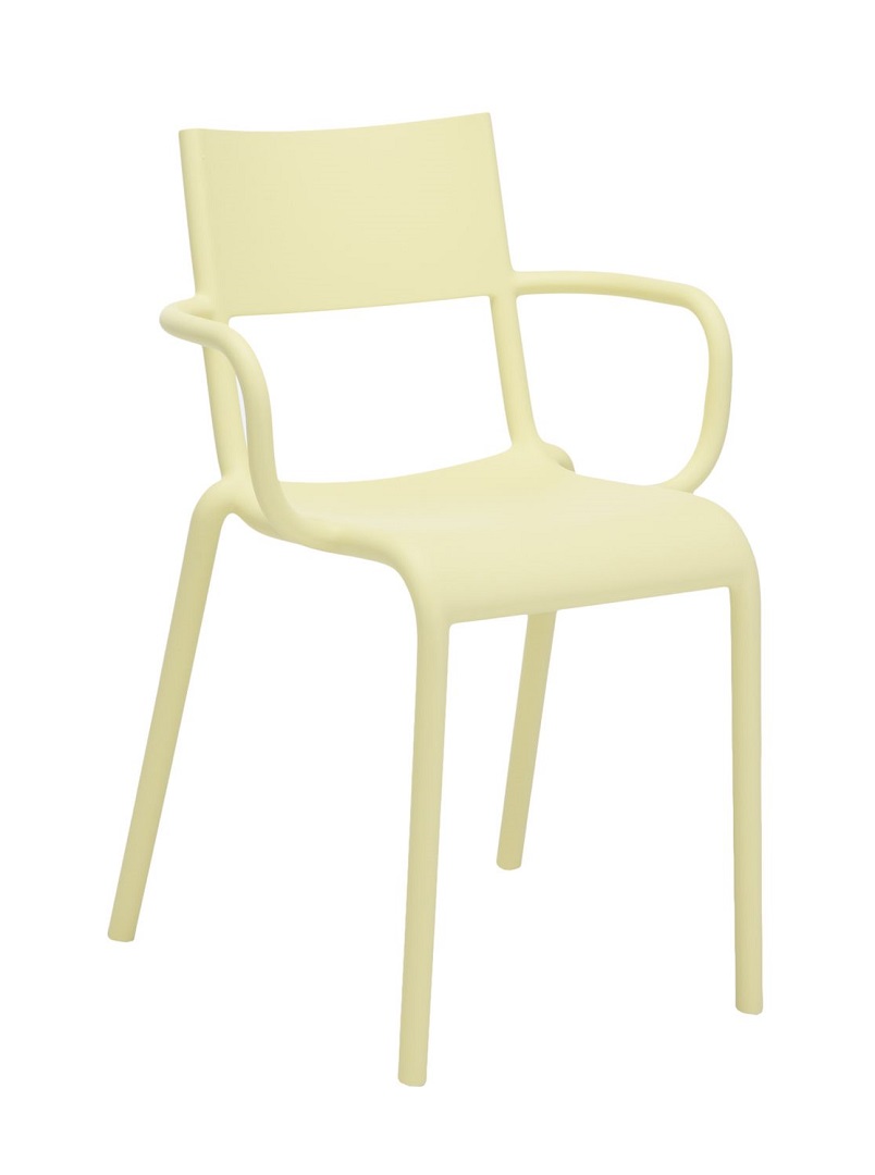 Set 2 scaune Kartell Generic A design Philippe Starck galben Kartell imagine noua 2022