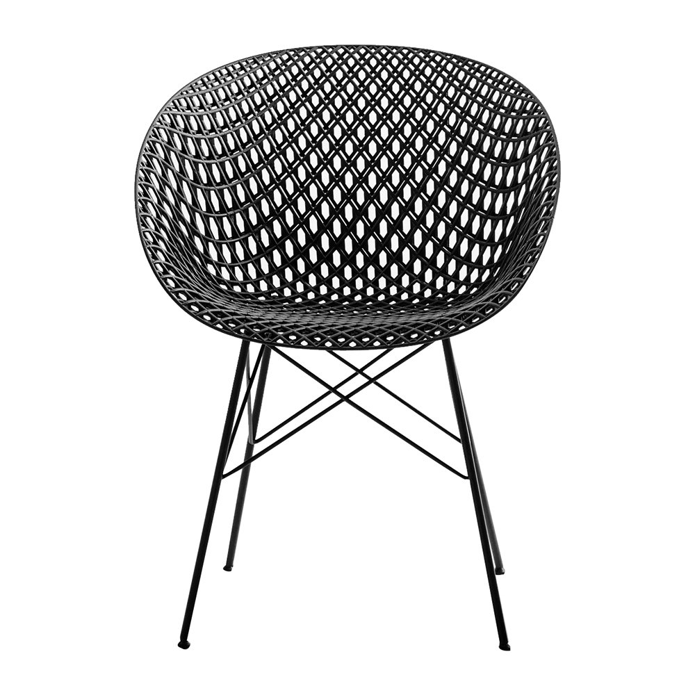 Set 2 scaune Kartell Smatrik design Tokujin Yoshioka negru mat Kartell imagine noua 2022