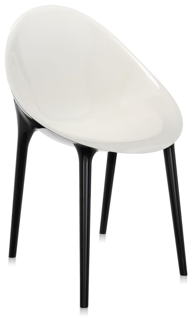Scaun Kartell Super Impossible design Philippe Starck alb-negru