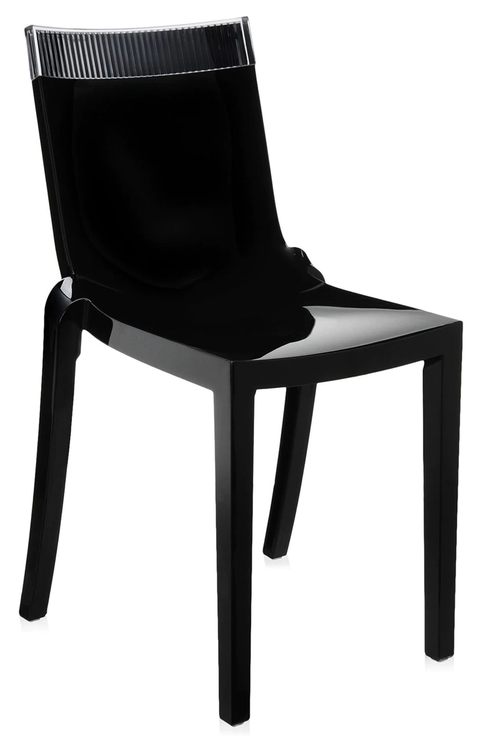 Scaun Kartell HI-CUT design Philippe Stark & Eugeni Quittlet negru-transparent