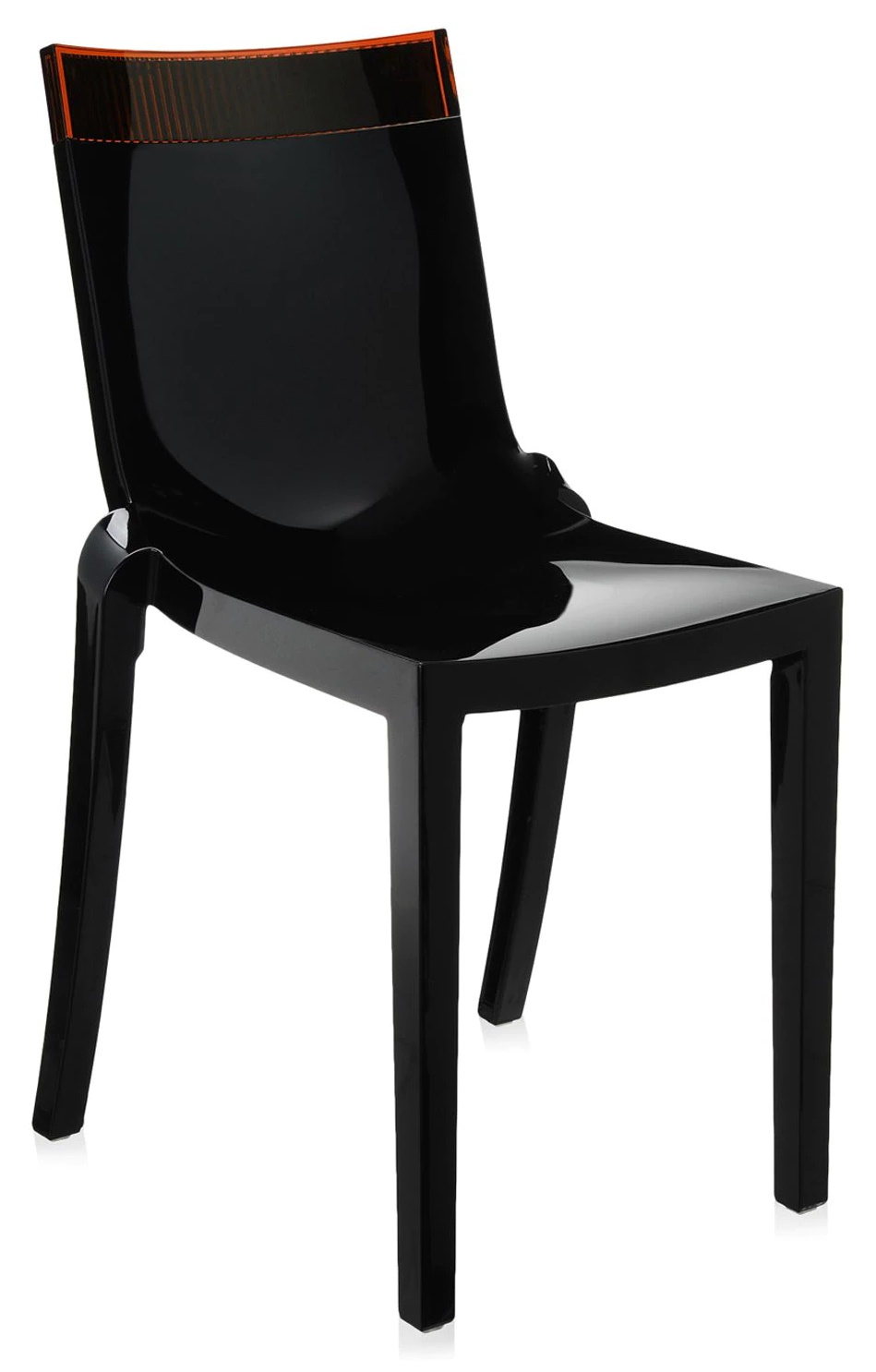 Set 2 scaune Kartell HI-CUT design Philippe Stark & Eugeni Quittlet negru-orange Kartell