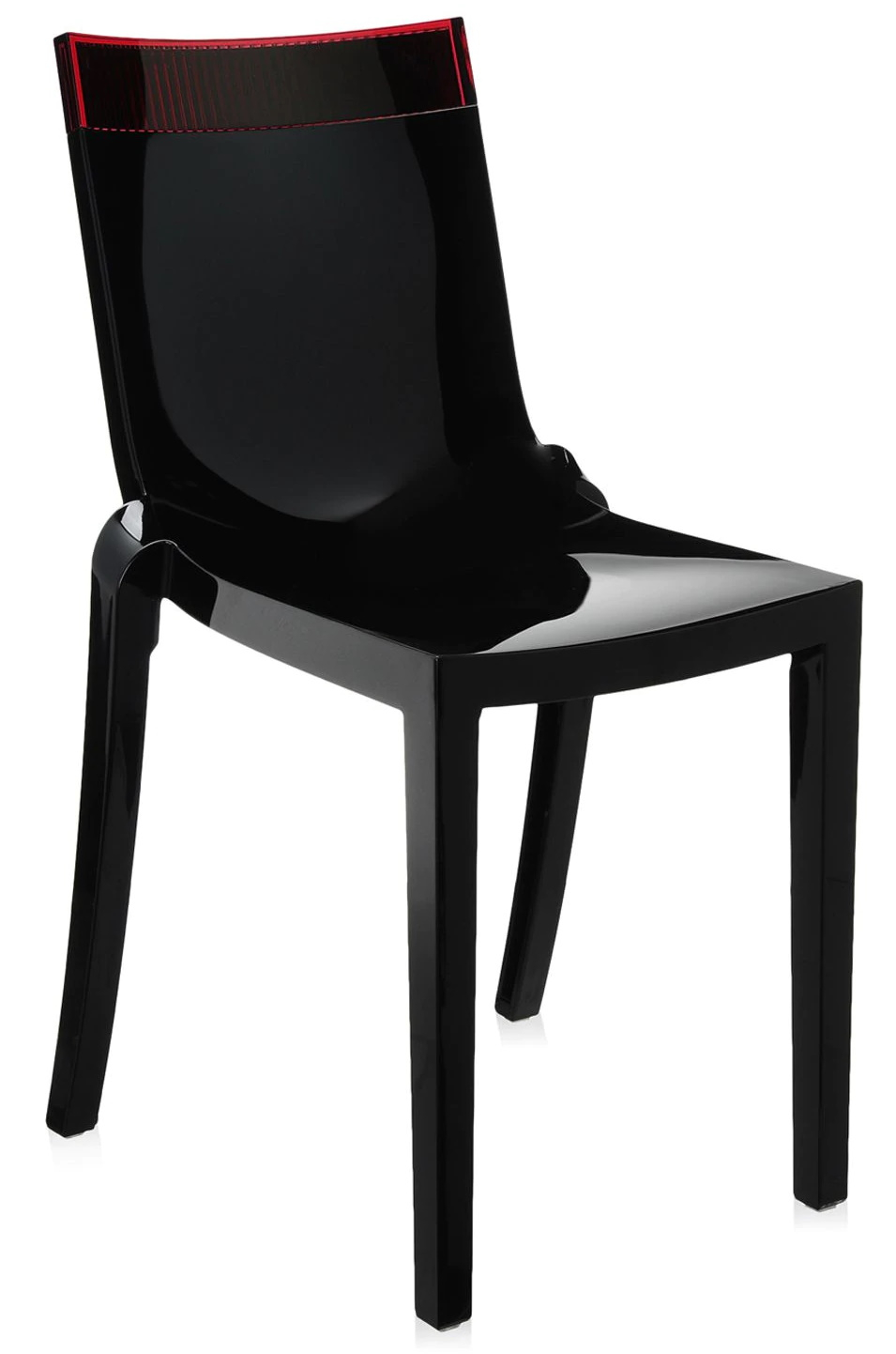 Set 2 scaune Kartell HI-CUT design Philippe Stark & Eugeni Quittlet negru-rosu Kartell