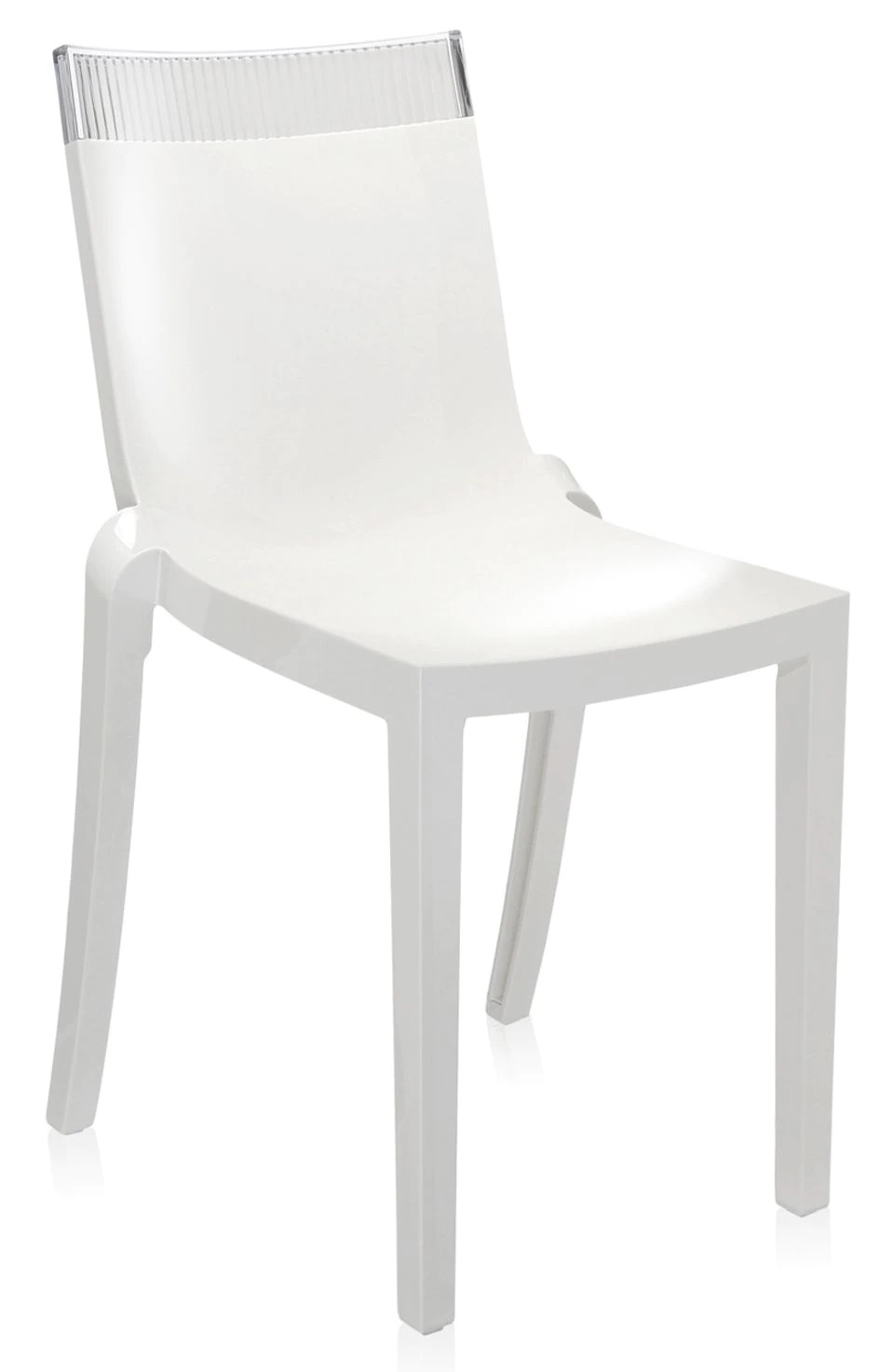 Set 2 scaune Kartell HI-CUT design Philippe Stark & Eugeni Quittlet alb-transparent Kartell imagine noua 2022