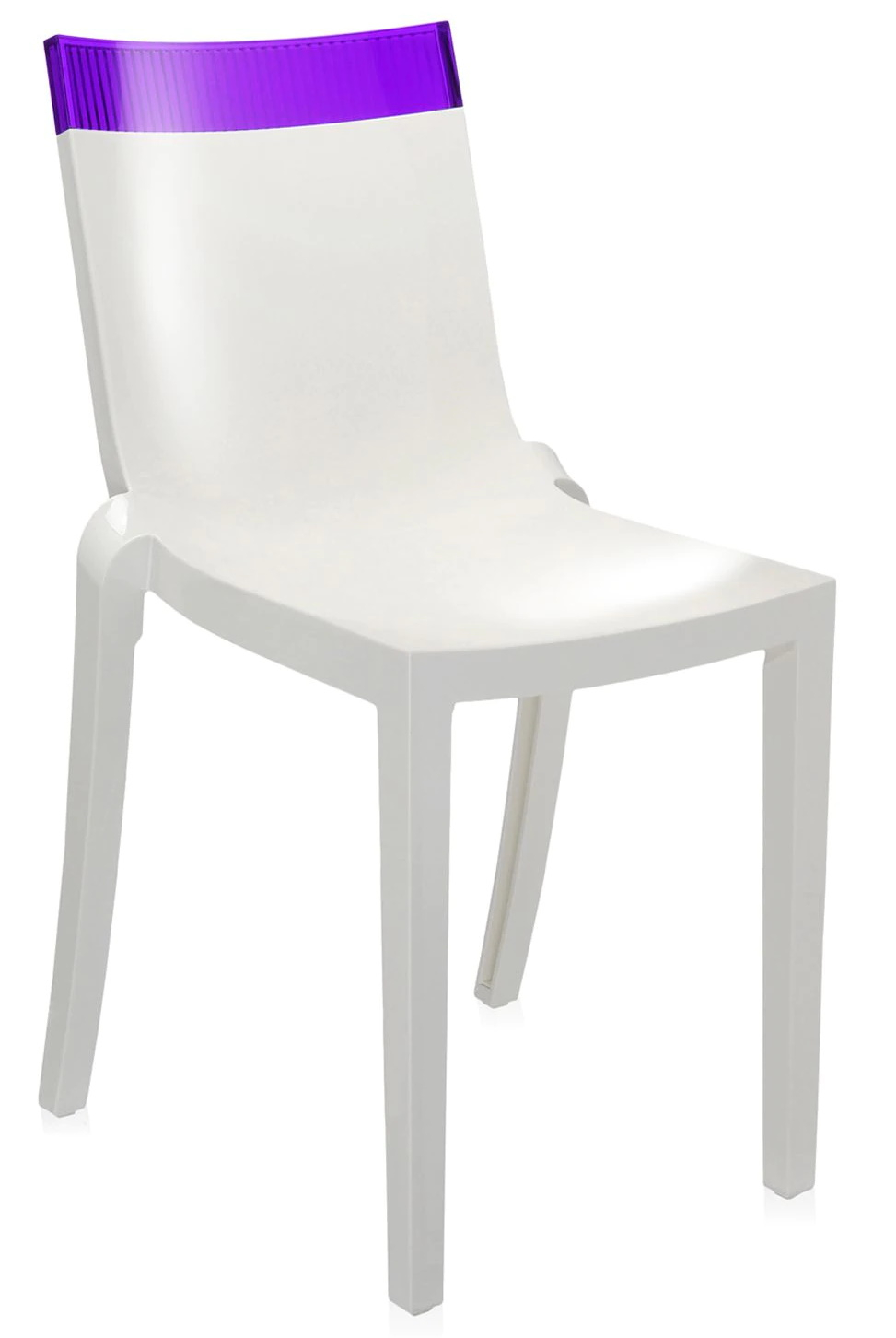 Set 2 scaune Kartell HI-CUT design Philippe Stark & Eugeni Quittlet alb-mov Kartell imagine noua 2022