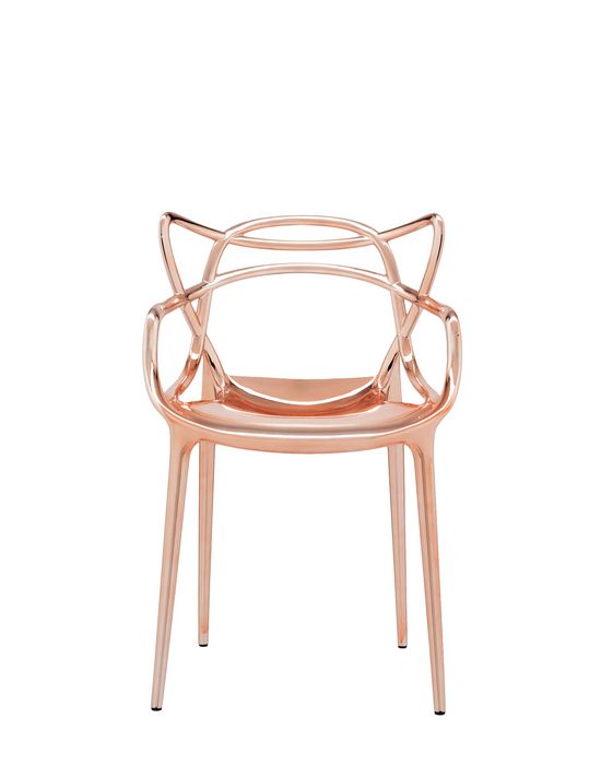 Set 2 scaune Kartell Masters design Philippe Starck & Eugeni Quitllet cupru metalizat Cupru