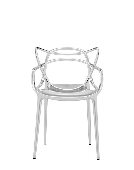 Set 2 scaune Kartell Masters design Philippe Starck & Eugeni Quitllet crom metalizat Kartell imagine noua 2022