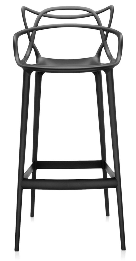 Scaun inalt Kartell Masters Stool design Philippe Starck & Eugeni Quitllet 75cm negru Living & Dining